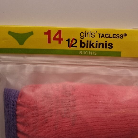 Hanes Ultimate Girls Tagless Bikini Style Super Soft Cotton Underwear 14 Pairs - Picture 3 of 9